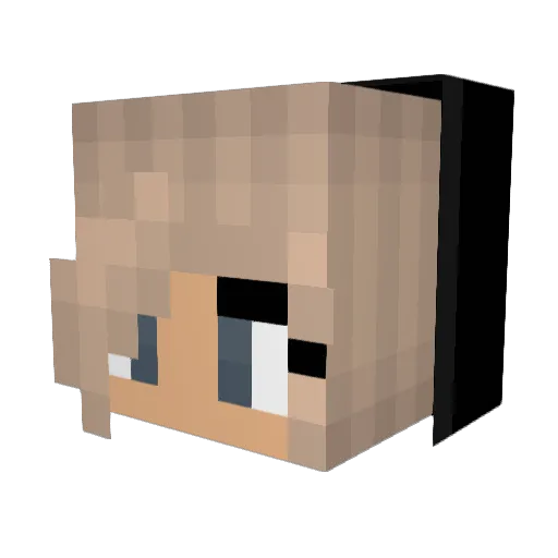 KaroScamander Minecraft avatar head, 3D render