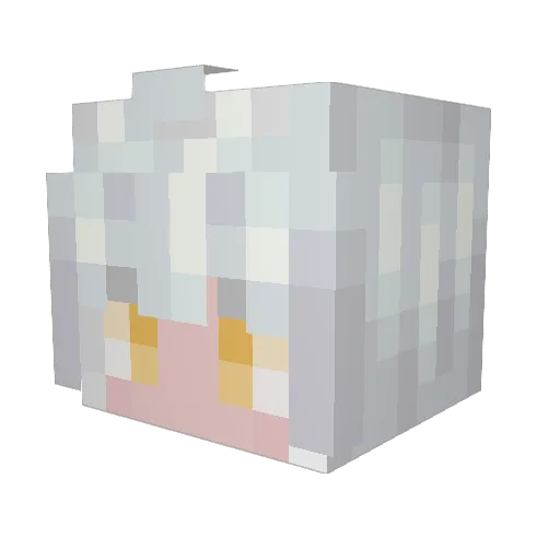 KaroVv Minecraft avatar head, 3D render
