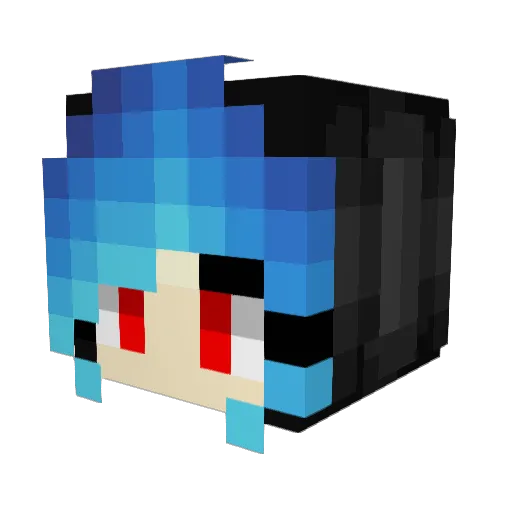 Karo_Evil_Miau Minecraft avatar head, 3D render