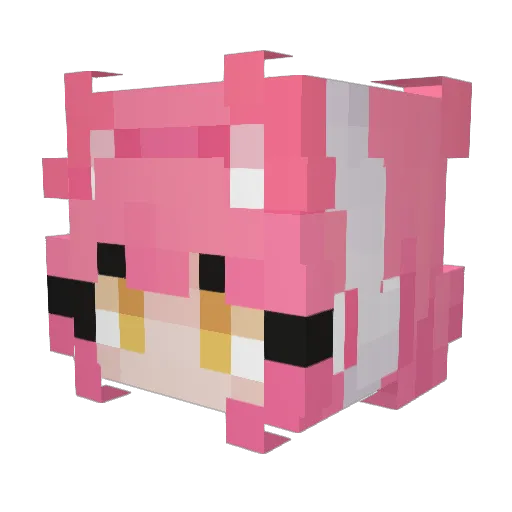 KarolciaYT Minecraft avatar head, 3D render