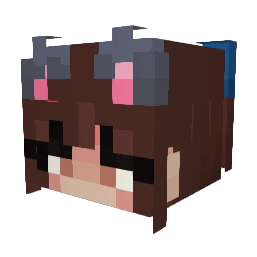 Karolet Minecraft avatar head, 3D render