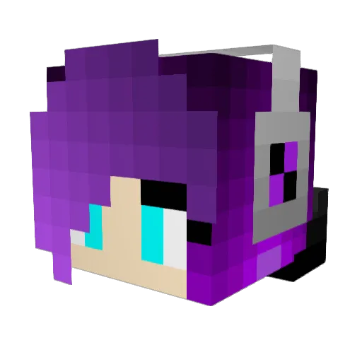 Karolina45 Minecraft avatar head, 3D render