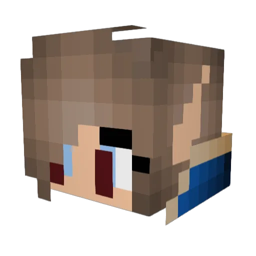 Karolla117 Minecraft avatar head, 3D render