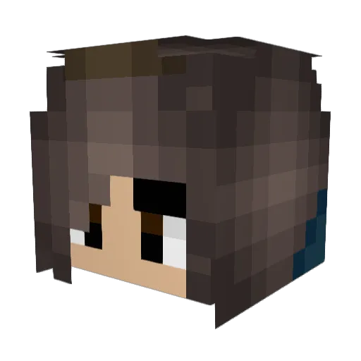 Karonelka Minecraft avatar head, 3D render