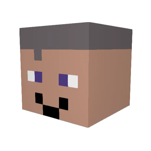 Karosak12 Minecraft avatar head, 3D render
