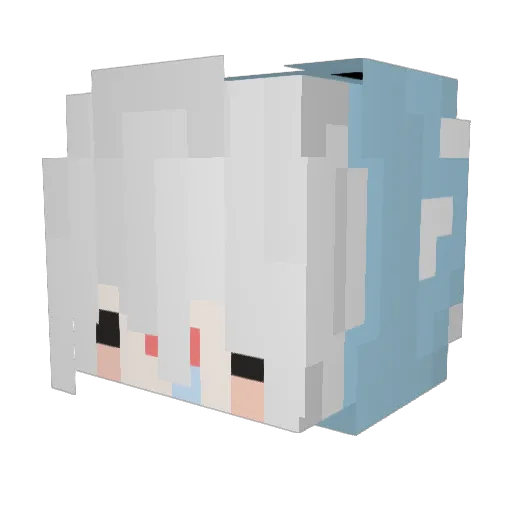 KaroshiMochi Minecraft avatar head, 3D render