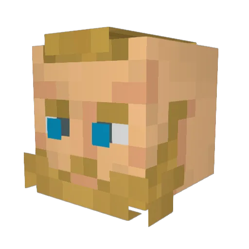 KarothVelx Minecraft avatar head, 3D render