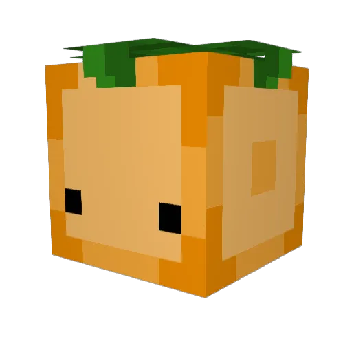 Karottenruebe Minecraft avatar head, 3D render