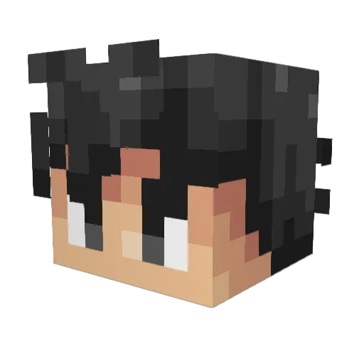 Karou2k Minecraft avatar head, 3D render