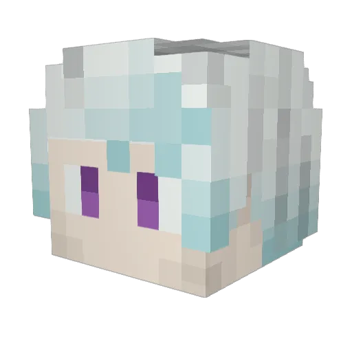 Karp_as Minecraft avatar head, 3D render