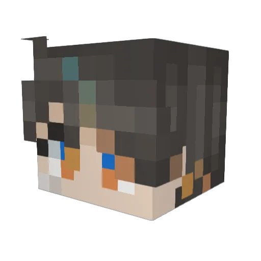 Karpee_ Minecraft avatar head, 3D render