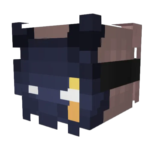 Karpher08 Minecraft avatar head, 3D render