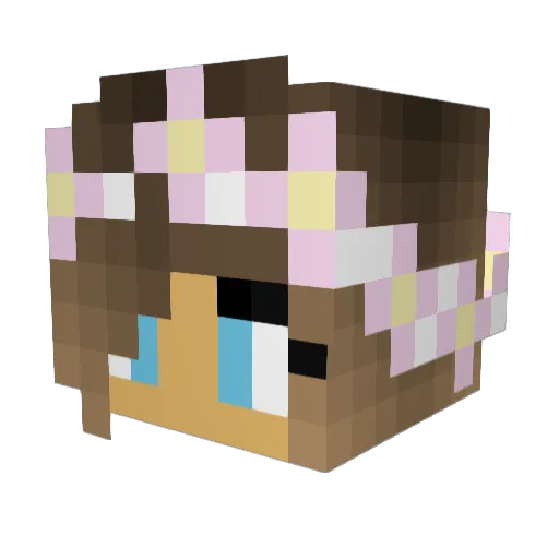 Karrai Minecraft avatar head, 3D render