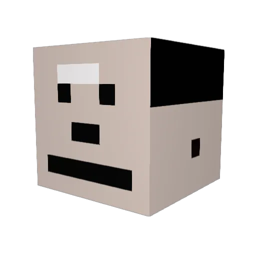 Karrakai Minecraft avatar head, 3D render