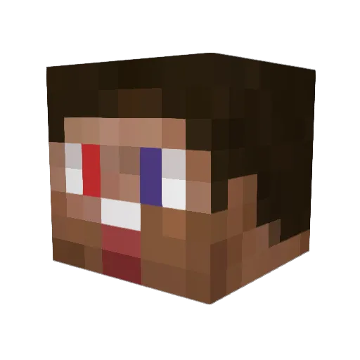 Karrano Minecraft avatar head, 3D render
