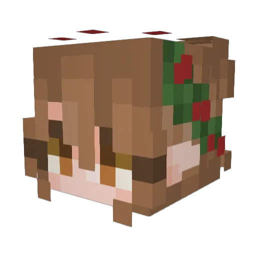 Karria2 Minecraft avatar head, 3D render