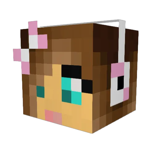 Karrogirl Minecraft avatar head, 3D render