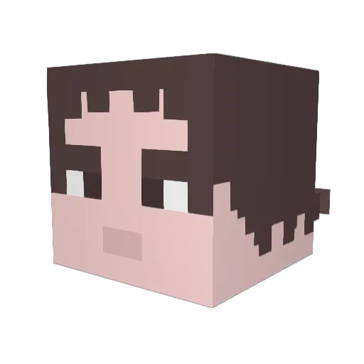 Karroon Minecraft avatar head, 3D render