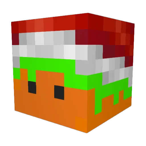 Karrot192 Minecraft avatar head, 3D render