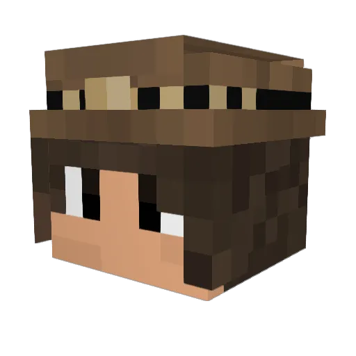 Karrottz Minecraft avatar head, 3D render