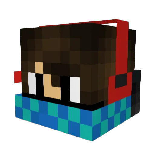 Karsa12 Minecraft avatar head, 3D render