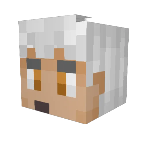 Karsaku Minecraft avatar head, 3D render