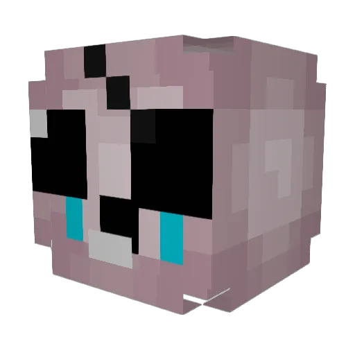 Karsionit Minecraft avatar head, 3D render
