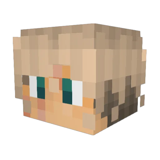 Kartasto Minecraft avatar head, 3D render