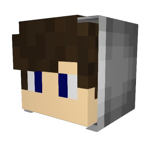 Kartazavr Minecraft avatar head, 3D render