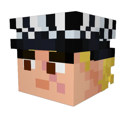 Kartoffeldude Minecraft avatar head, 3D render