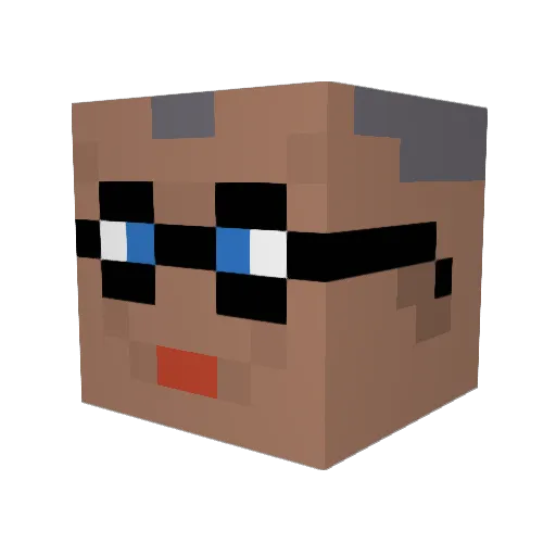 Kartoffelpuffet Minecraft avatar head, 3D render