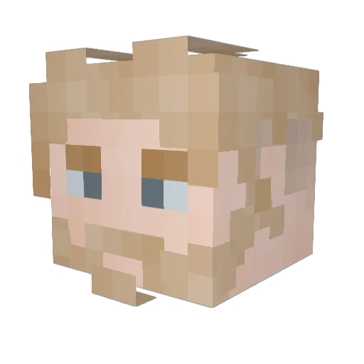 Karttt Minecraft avatar head, 3D render