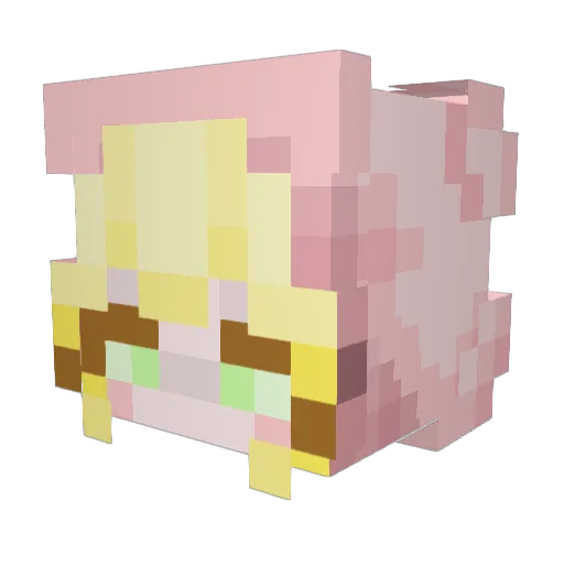 Kartulike Minecraft avatar head, 3D render