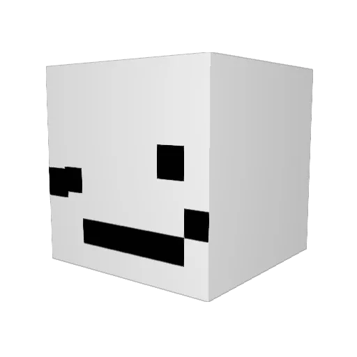 KartupelisBomzis Minecraft avatar head, 3D render