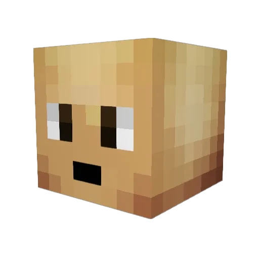 Kartuschka Minecraft avatar head, 3D render