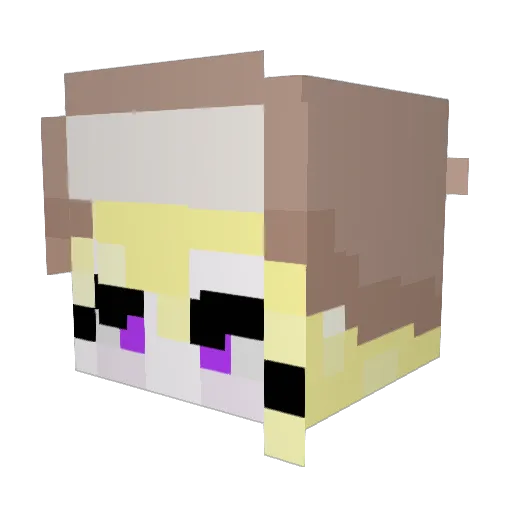 Karu_PNG Minecraft avatar head, 3D render