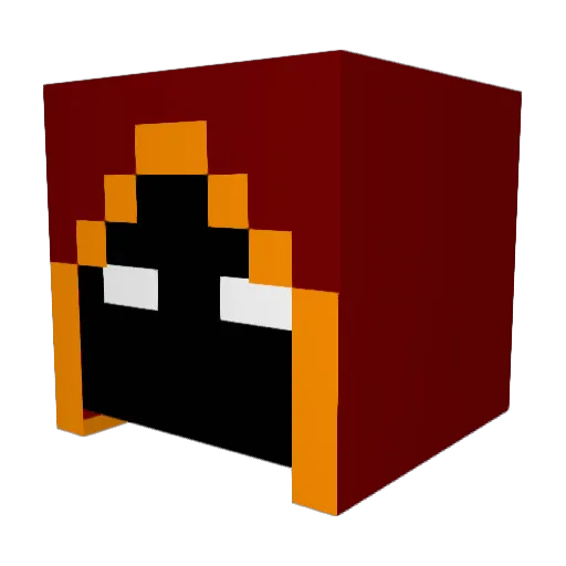 Karuba Minecraft avatar head, 3D render