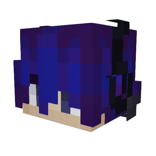Karukaze Minecraft avatar head, 3D render