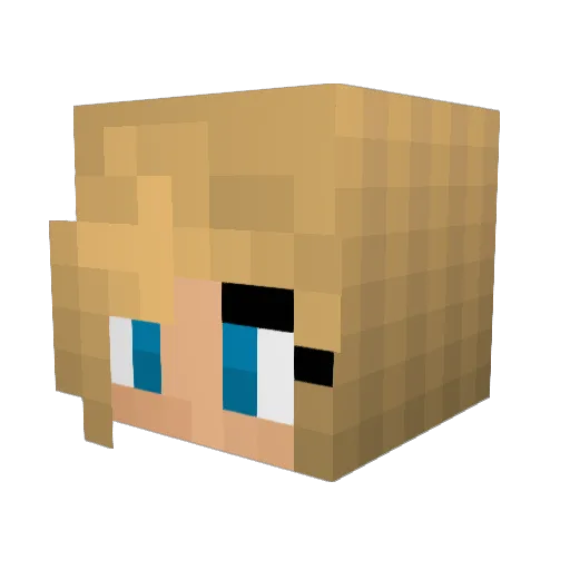 Karukochan Minecraft avatar head, 3D render