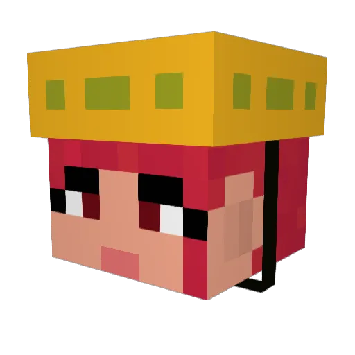 Karupou Minecraft avatar head, 3D render