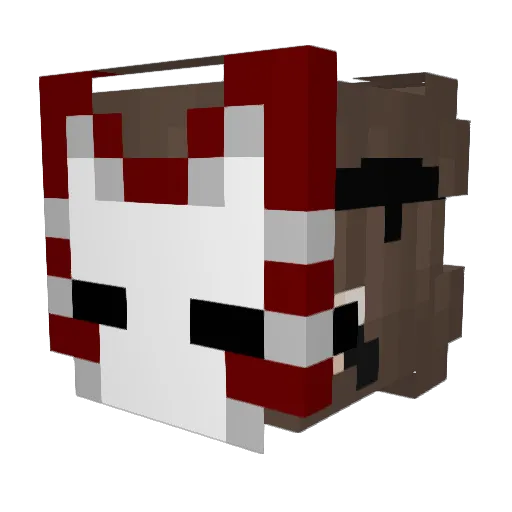 Karuray Minecraft avatar head, 3D render