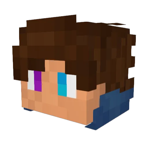 Karurosu1 Minecraft avatar head, 3D render