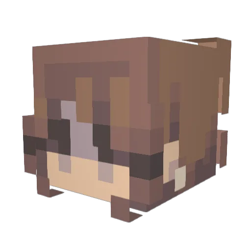 Karusoy Minecraft avatar head, 3D render
