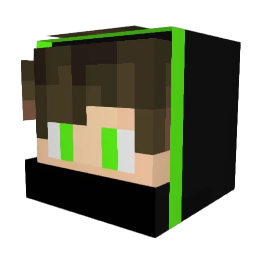 Karuzoh Minecraft avatar head, 3D render