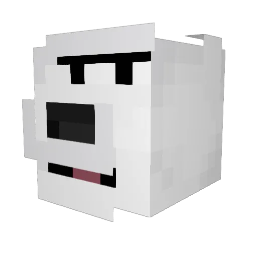 KarvMate Minecraft avatar head, 3D render