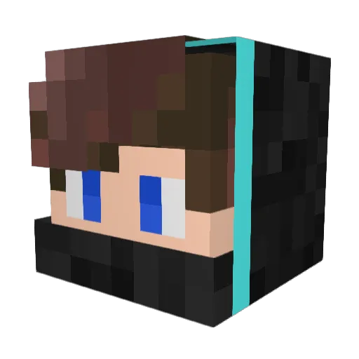 Karvoski Minecraft avatar head, 3D render