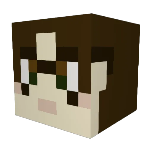 Karzer Minecraft avatar head, 3D render