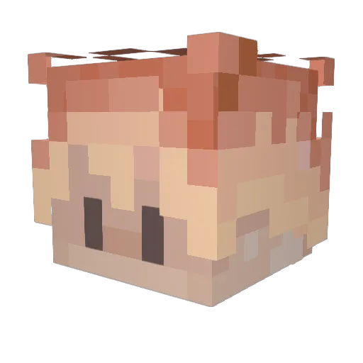 KasGhostin Minecraft avatar head, 3D render