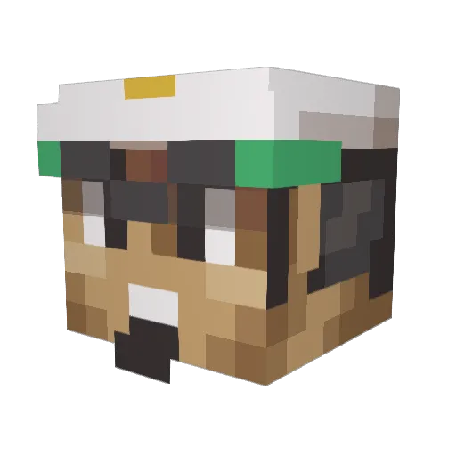 KasGikes Minecraft avatar head, 3D render