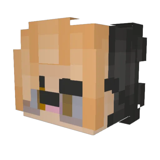 KasZero Minecraft avatar head, 3D render